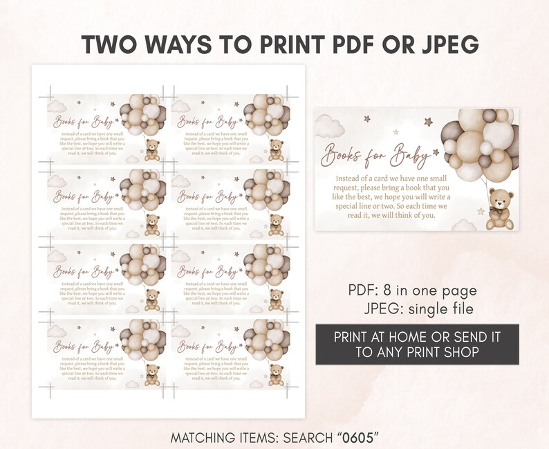two ways to print a baby shower book