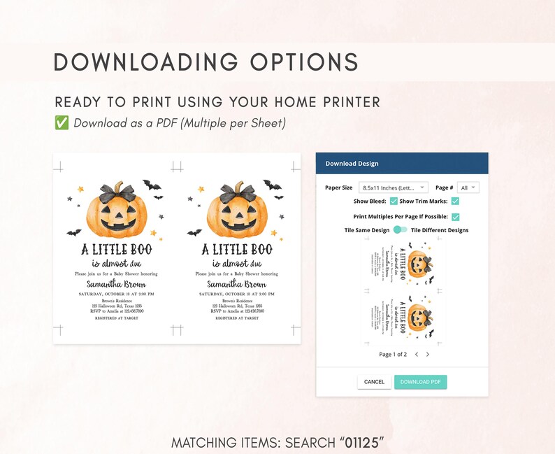 A Little Boo Invitation Template