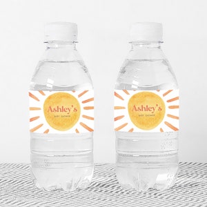 a bottle of water with a label on it
