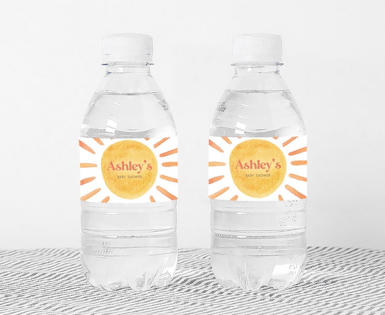 a bottle of water with a label on it