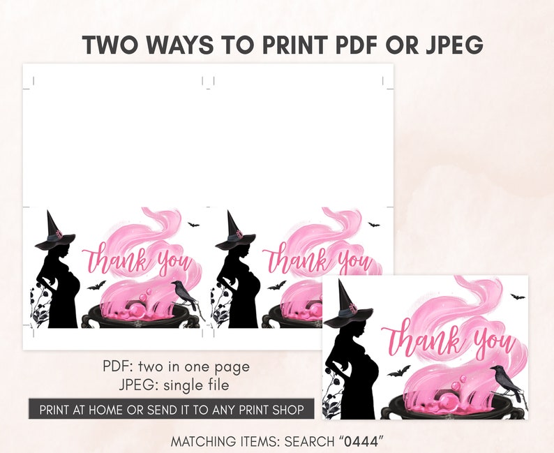 Editable A Baby is Brewing Halloween Baby Shower Invitation Bundle, Girl Halloween Baby Shower Invite Set, Witch Baby Shower Invitation 0444 image 7