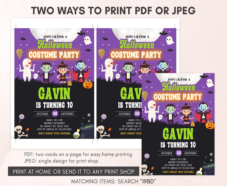 Costume Party Invitation Template