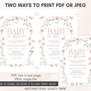 two baby shower cards with pink flowers on them