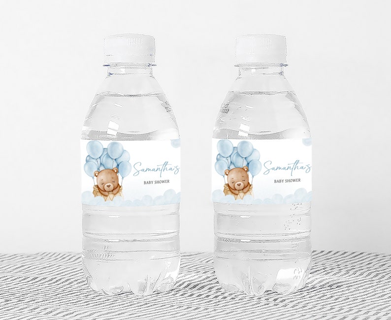 a couple of water bottles sitting on top of a table