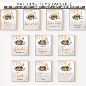 Editable A Baby is Brewing Halloween Baby Shower Invitation Bundle, Gender Neutral Halloween Baby Shower Invite Set, Witch Baby Shower, 0489 image 9