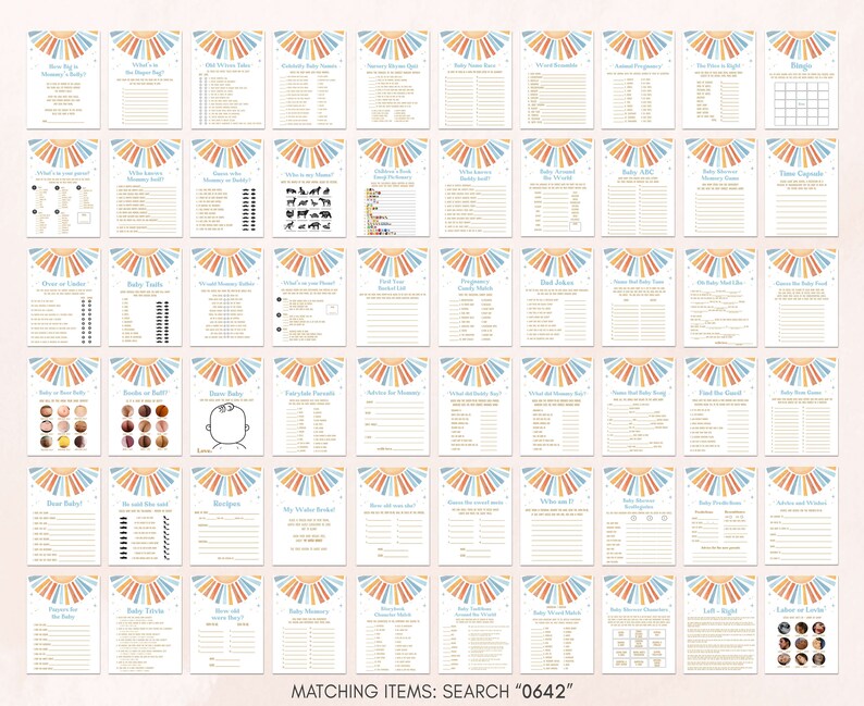 a poster with a bunch of different things on it