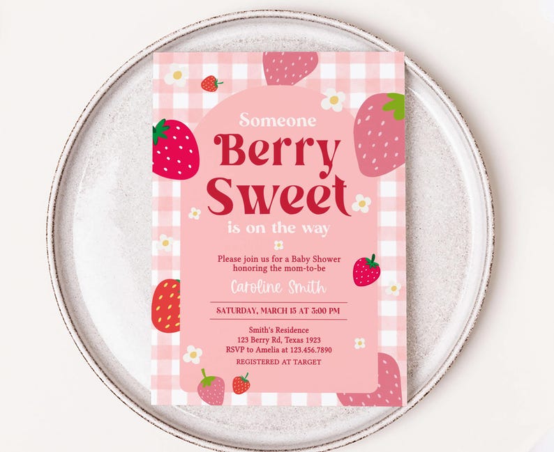 Berry Sweet Baby Shower Invitation