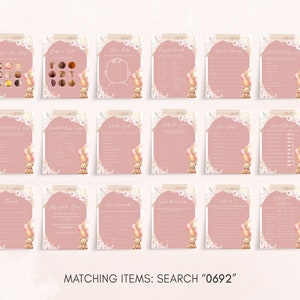 a set of matching items for a wedding