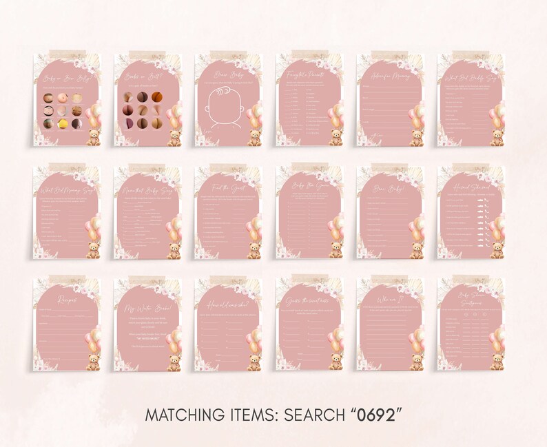 a set of matching items for a wedding