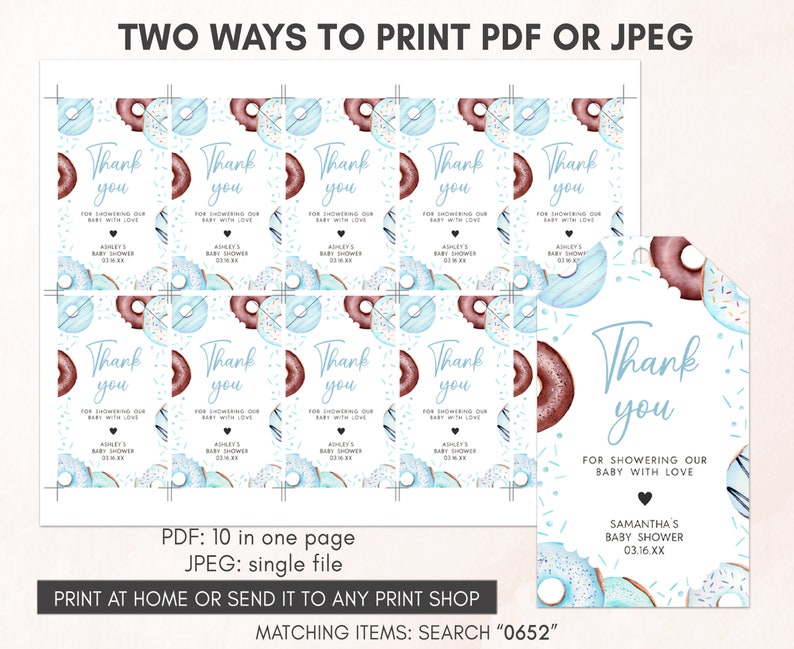 two ways to print a printable thank card