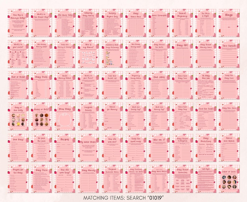 a sheet of pink paper with a bunch of buttons on it