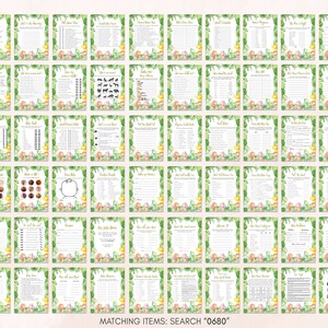 a large set of printable baby shower games