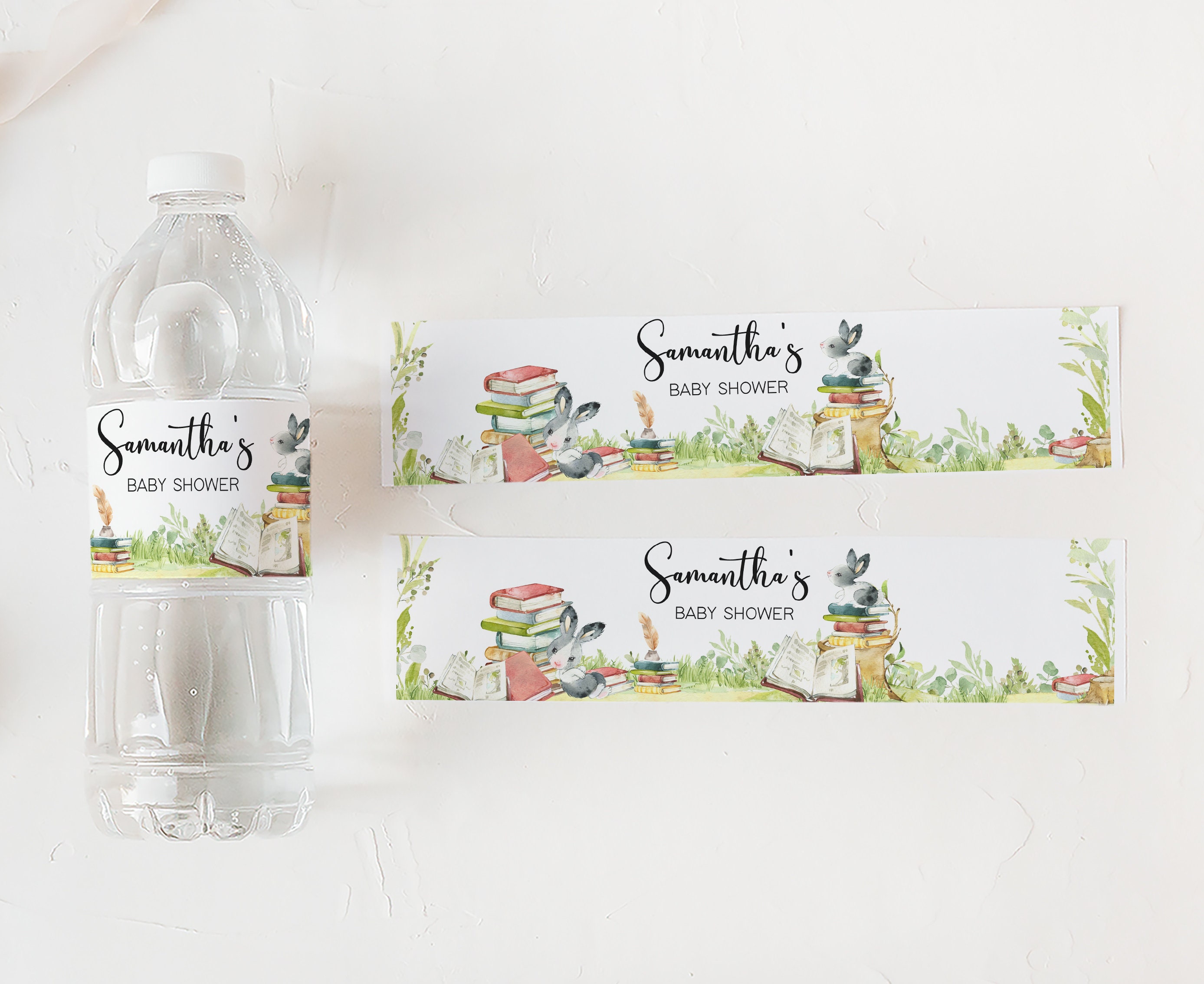 Best Chapter Label Editable Storybook Baby Shower Bottle Label, A New Chapter Baby Shower ...