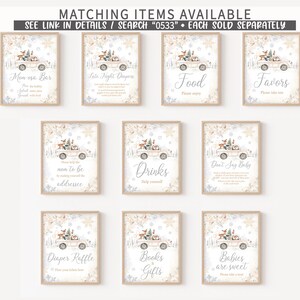 Editable Winter Woodland Baby Shower Due Date Calendar, Woodland Winter Baby Shower Calendar, Gender Neutral Baby it's Cold Outside, 0533 image 3