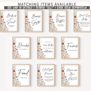 Editable Baby in Bloom Baby Shower Games Bundle, Boho Wildflower Baby Shower Game Pack, Spring Floral Baby Shower Games Set Template, 0627 image 6