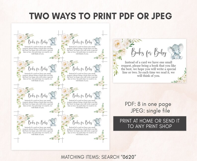 two ways to print for a baby shower