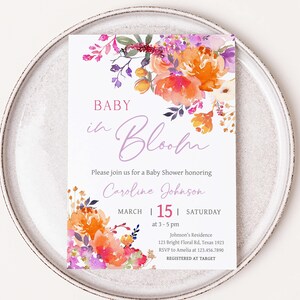 Baby in Bloom Baby Shower Invitation