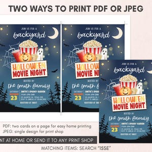 Backyard Movie Night Invitation Template
