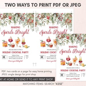 Holiday Cocktail Party Invitation Template