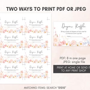 A Little Wildflower Baby Shower Diaper Raffle