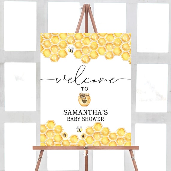 Honey Bee Baby Shower Welcome Sign, Bumble Bee Welcome Poster, Babee Baby  Shower Decorations, Gender Neutral, Printable Template 0160