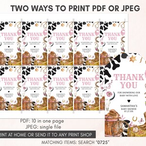 two ways to print a thank you card