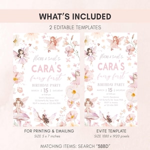 Enchanted Fairy Birthday Invitation Set