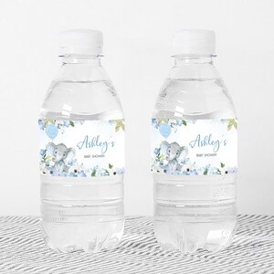 a bottle of water with an elephant on it