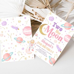 Two the Moon Invitation Front Back A