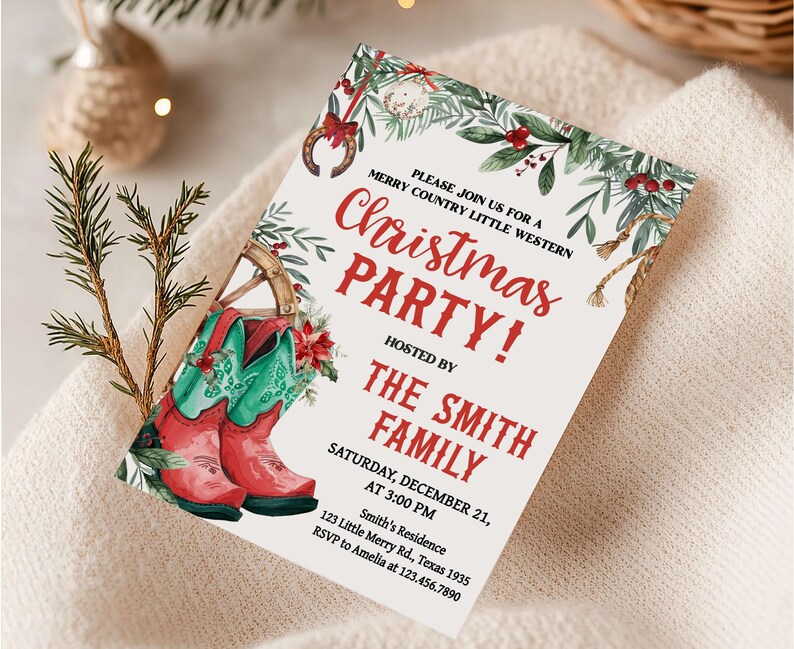 Country Christmas Invitation
