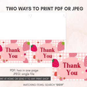 Berry Sweet Girl Baby Shower Thank you Card