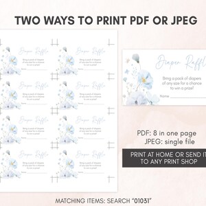Boy Spring Floral Diaper Raffle