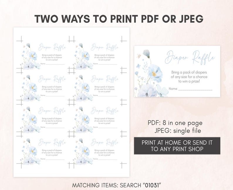 Boy Spring Floral Diaper Raffle