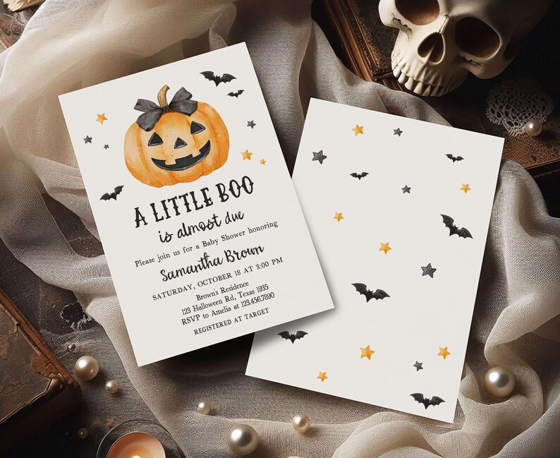A Little Boo Baby Shower Invite