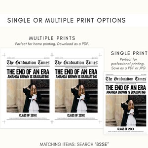The End of an Era Graduation Newspaper DP Ways to Print