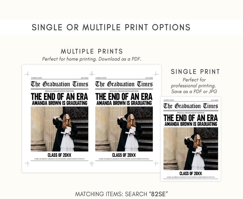 The End of an Era Graduation Newspaper DP Ways to Print