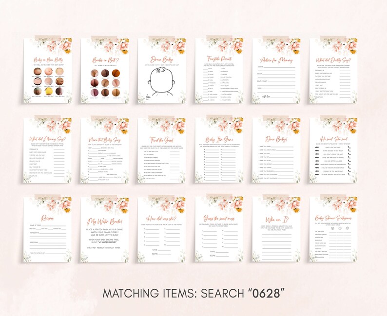 a set of matching items for a wedding