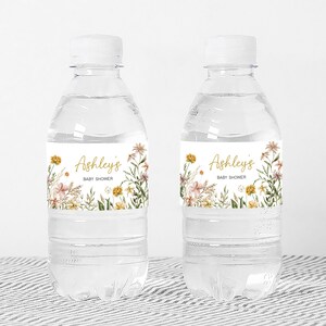 a bottle of water with a label on it