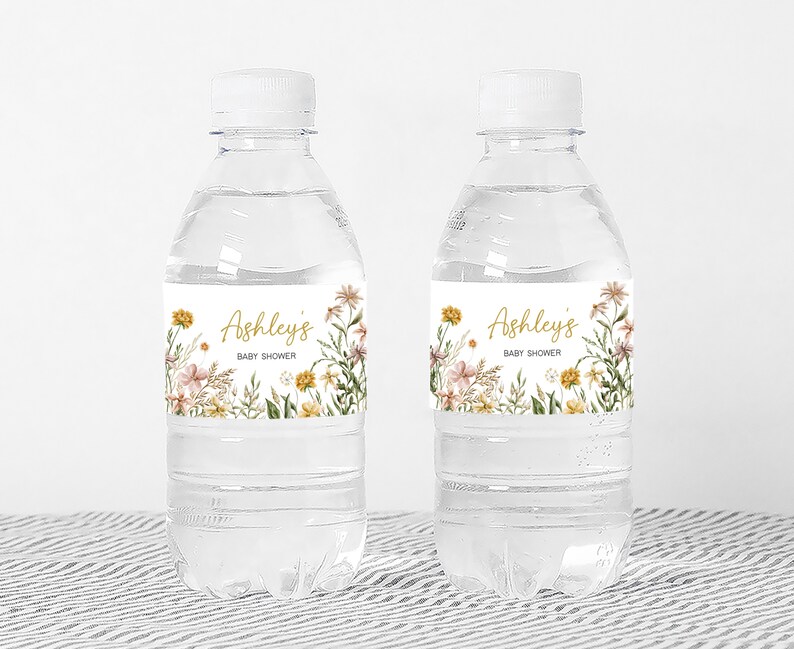 a bottle of water with a label on it