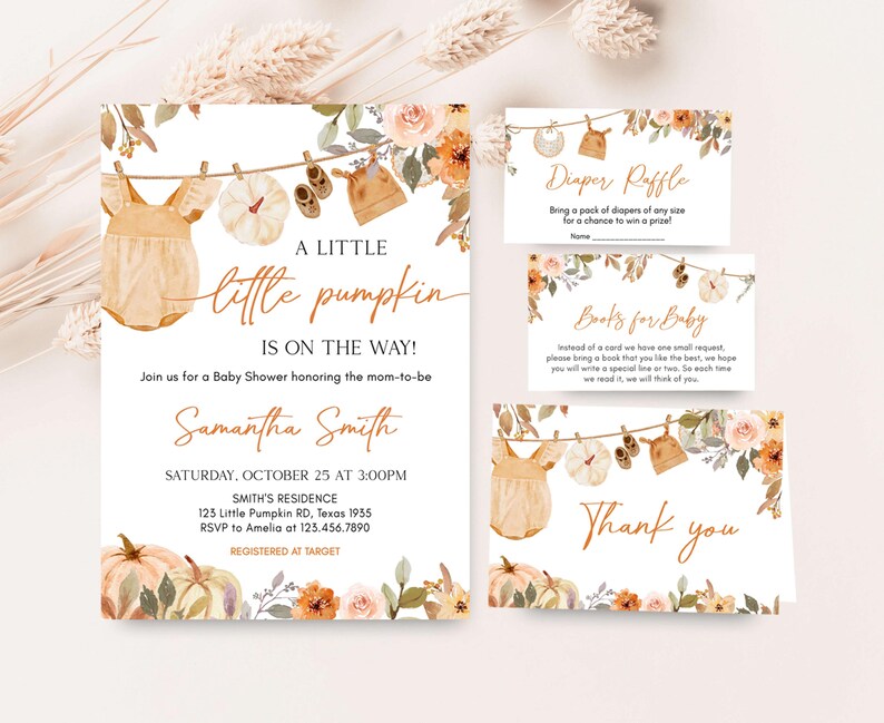 a little pumpkin baby shower is on the way