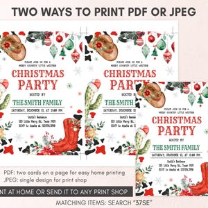 Christmas Hoedown Invitation Template