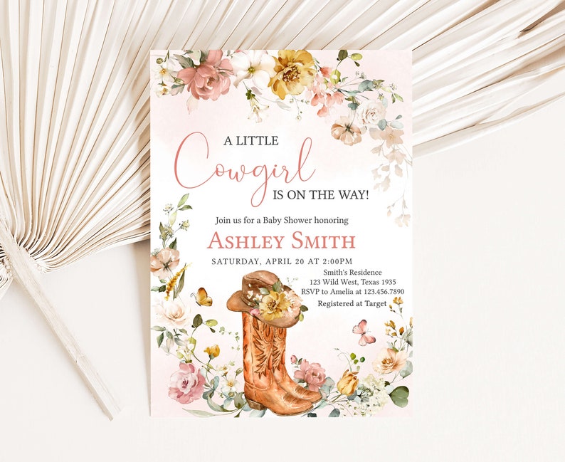 two ways to print a cowgirl birthday party