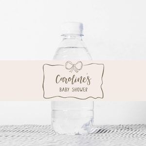a bottle of water with a label on it
