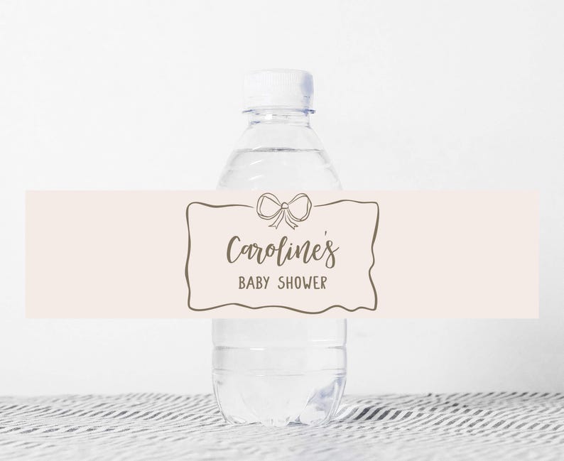 a bottle of water with a label on it