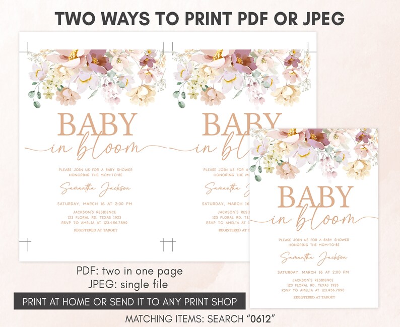 two ways to print a baby on the birth announcement
