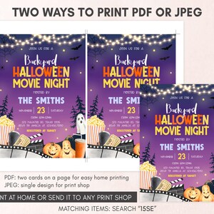 Halloween Movie Invitation Template