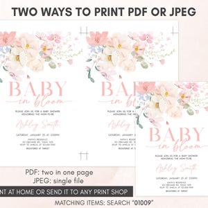 Spring Baby Shower Invitation Template