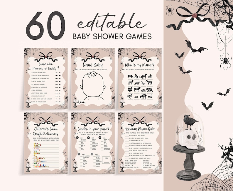 a baby shower game with bats and bats
