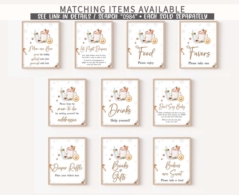 Winter Baby Shower Signs