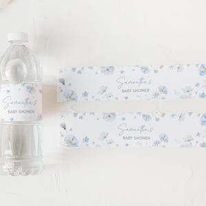 Blue Baby in Bloom Water Labels